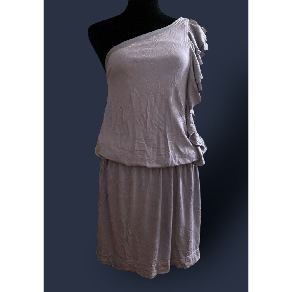 Vintage Express Y2K One-Shoulder 2000’s Ruffle Dress Asymmetrical Flowy Boho Fun
